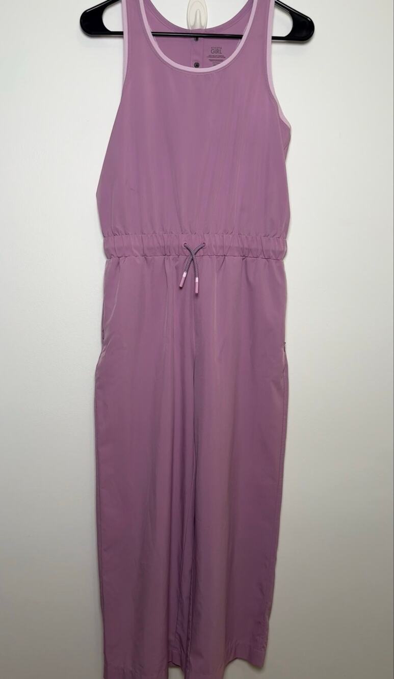 Athleta Girl Jump For Joy Jumpsuit Lavender Pink Size XXL 16